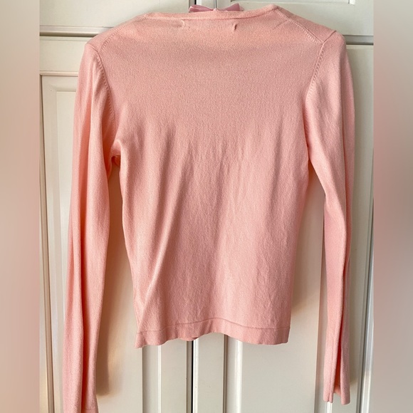 Tommy Hilfiger petite women's Pink long sleeves button down Cardigan. S/P - Picture 3 of 10